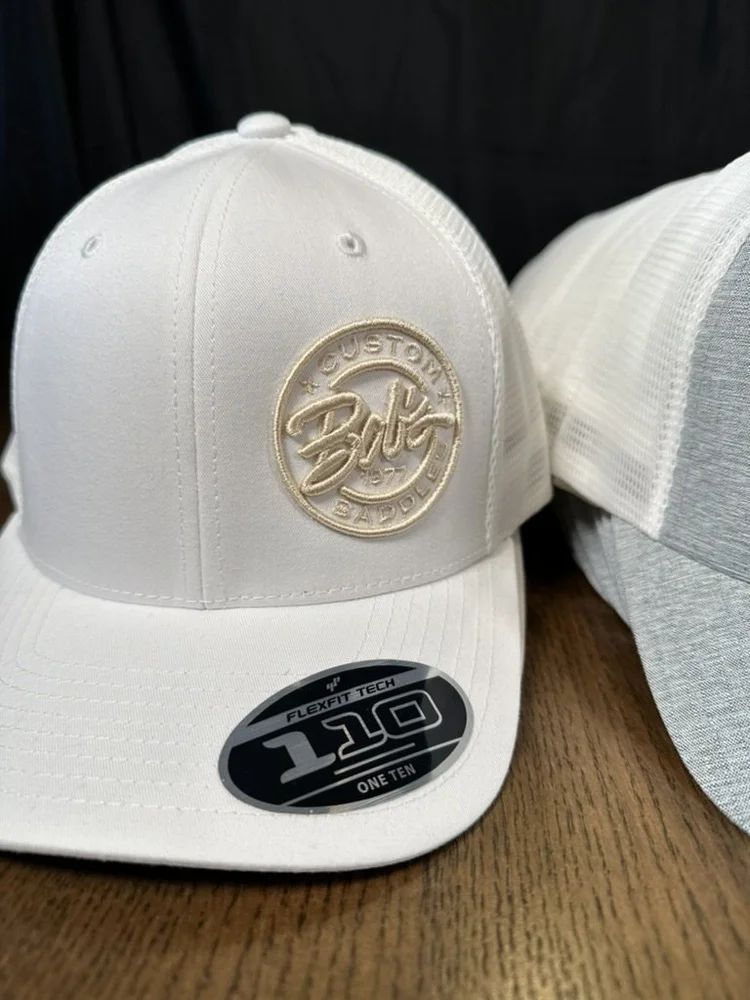 08 - White Cap with Round Cream Logo