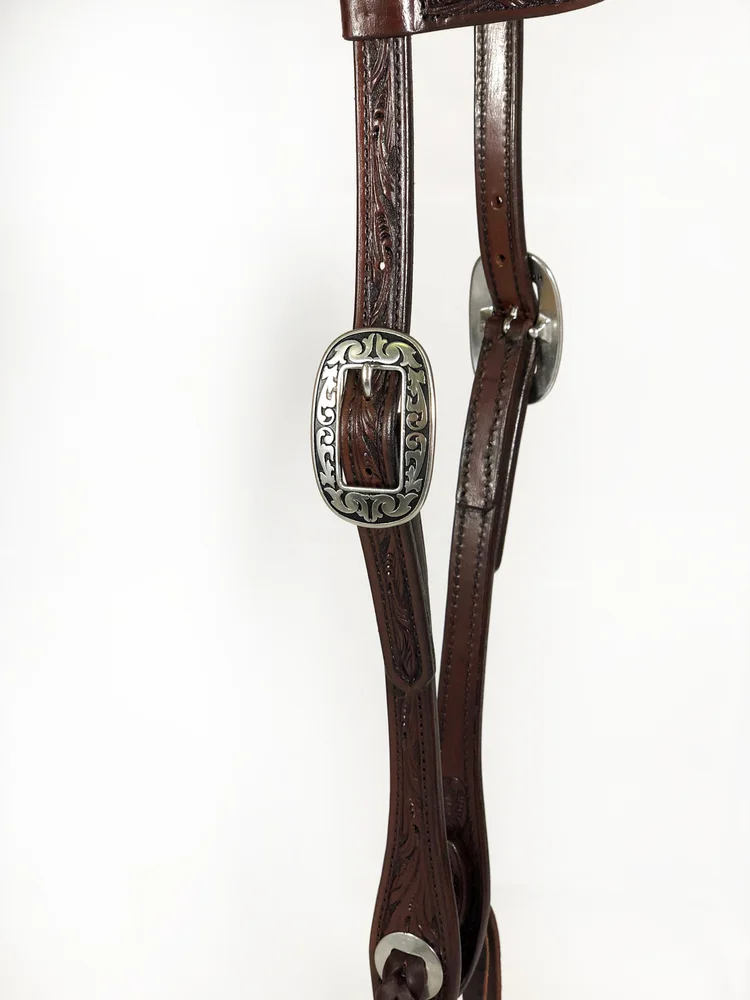 THE JW Antique Floral One Ear Headstall